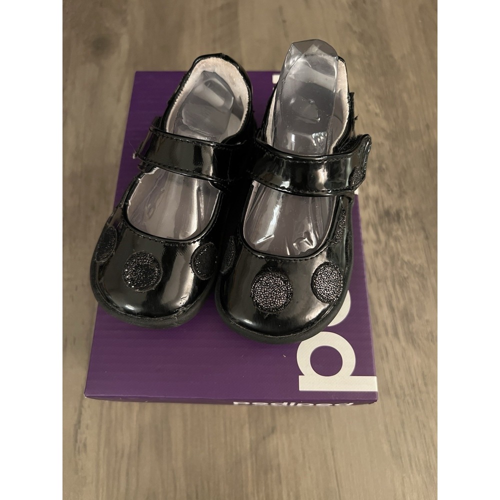 Pediped Toddler‎ Girls Giselle Black Patent Leather Shoes Sz 4/4.5 New in Box